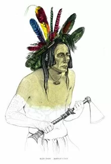 Images Dated 6th July 2016: Mandan Indian Chief illustration 1859