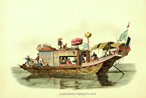 Travellers Prints: Mandarin's Travelling Boat