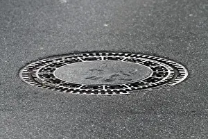 Covers Prints: A manhole cover, round