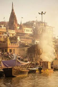 Manikarnika Ghat, in Varanasi, India