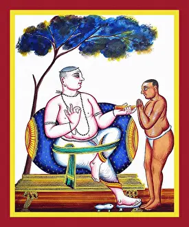 Manikkavachakar shown addressing a disciple
