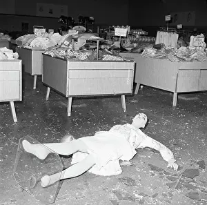 Mannequin Prints: Mannequin on Ground After Store Looting