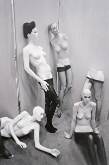 Retail Gallery: Mannequins in storage room