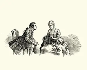 Manon Lescaut - Man flirting with young woman 18th Century