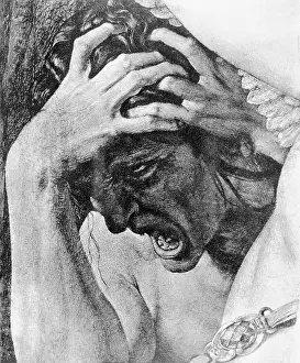 Screaming Prints: A Man's Head Based on a Detail of An Allegory With Venus and Cupid by Bronzino
