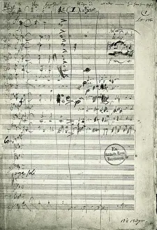Manuscript Page from Beethoven's Missa Solemnis