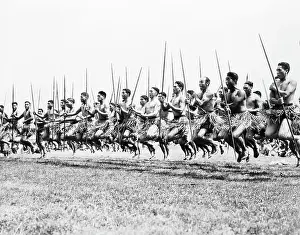 Australian Aboriginal Prints: Maori Men In War Dance