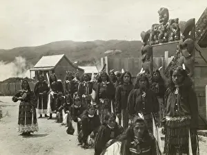 Maori Women Prepared for Poi Dance