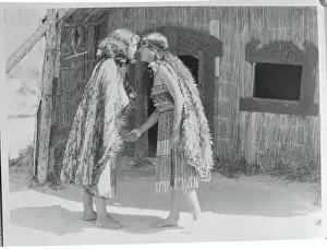 North Island Prints: Two Maoris Greeting Each Other
