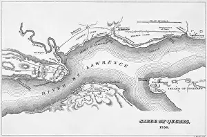 Map of 1759 Siege of Quebec