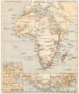 Images Dated 29th July 2016: Map of Africa 1869