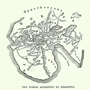 Middle East Gallery: Map of the Ancient World according to Herodotus