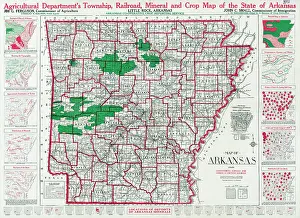 Railroad Prints: Map of Arkansas: from government and other authentic sources