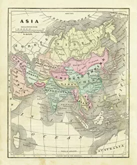 India Gallery: Map of Asia 1856