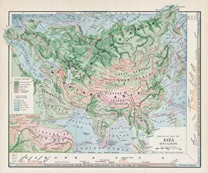 East Asia Collection: Map of Asia 1877