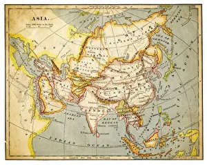 Map of Asia 1883