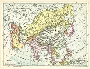 Images Dated 7th May 2018: Map of Asia 1895