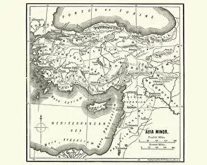 Anatolia Collection: Map of Asia Minor in Ancient Times