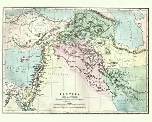 Map Collection: Map of Assyria illustrating the biblical Patriarchal Age