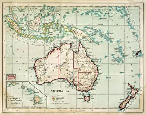 Images Dated 7th September 2014: Map of Australia 1877