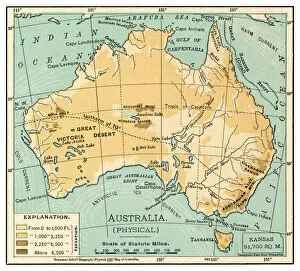 Pacific Gallery: Map of Australia 1895