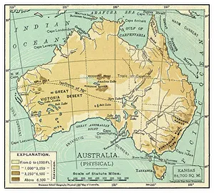 Pacific Gallery: Map of Australia 1895