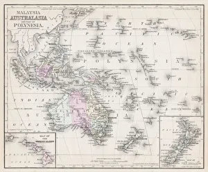 Pacific Gallery: Map of Australia and Polynesia 1877