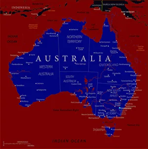 Images Dated 5th September 2018: Map of Australia - Vector
