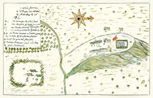 The Pierce Archive Prints: Map of the Battle of Ackia