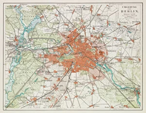 Globe Navigational Equipment Gallery: Map of Berlin 1895