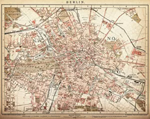 Images Dated 29th February 2016: Map of Berlin 1898