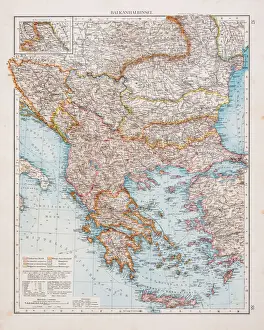 Map of the Blkan peninsula 1896