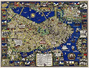Boston Prints: A map of Boston decorative AND historical