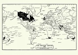Navigational Equipment Collection: Map of the British Empire in 1837