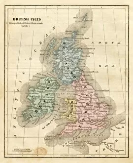 Images Dated 27th July 2016: map of the British isles 1856