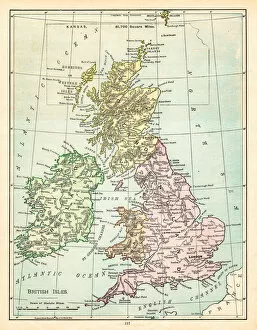 Wales Gallery: Map of the British Isles 1895