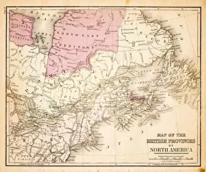 Images Dated 23rd February 2017: Map of British provinces of North America 1883