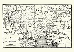 Images Dated 16th June 2016: Map of the Campaign preceding the Treaty of Camp-formio