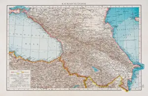 Map of the Caucasus lands 1896