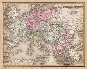 Map of Central Europe 1881
