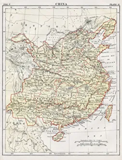 Images Dated 24th August 2017: Map of China 1883