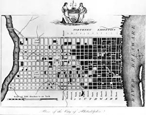 America Prints: Map Of Colonial Philadelphia