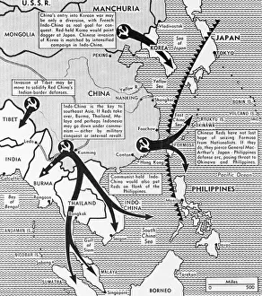 Map of Communist Advances in East Asia