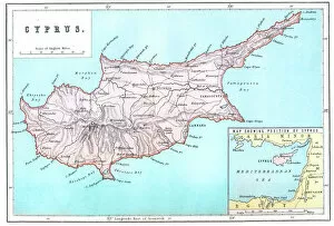 Anatolia Collection: Map of Cyprus