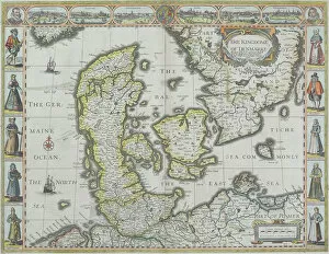 Images Dated 28th April 2006: Map of Denmark with Germaine Ocean