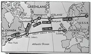 Map Depicting Desirable Air Bases