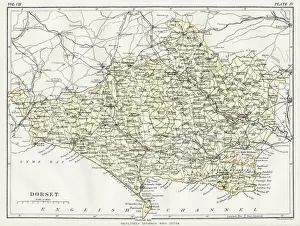 Images Dated 24th August 2017: Map of Dorset 1883