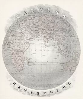 Images Dated 8th May 2018: Map of Eastern hemisphere 1877