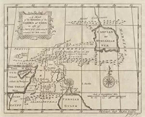 Images Dated 7th December 2016: Map of Eden and Mount Ararat, copperplate engraving, published 1774