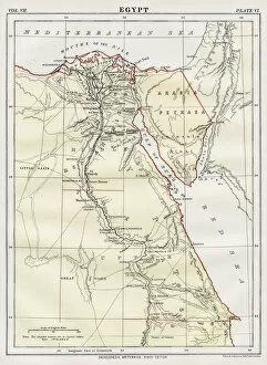 Amazing Deserts Gallery: Map of Egypt 1883